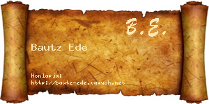 Bautz Ede névjegykártya